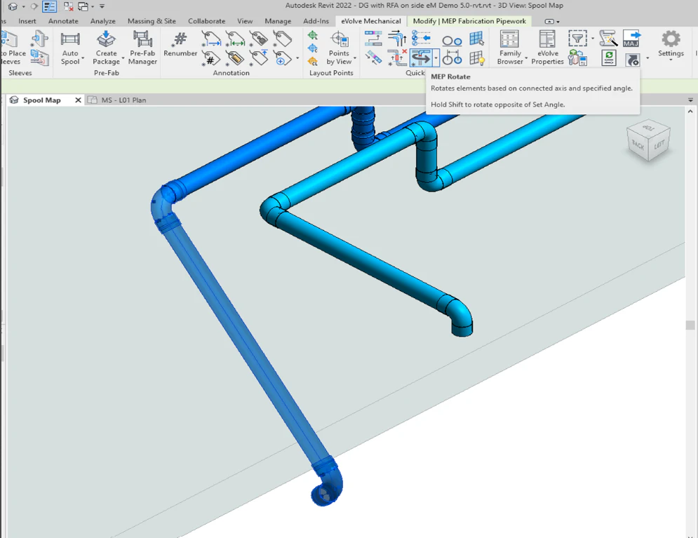 screenshot of EVOLVE Mechanical
